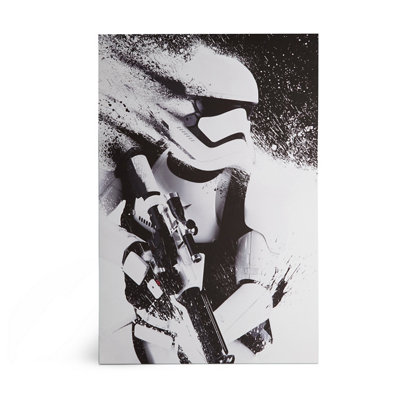 Star Wars Stormtrooper White Canvas Art (H)90Cm X (W)60Cm