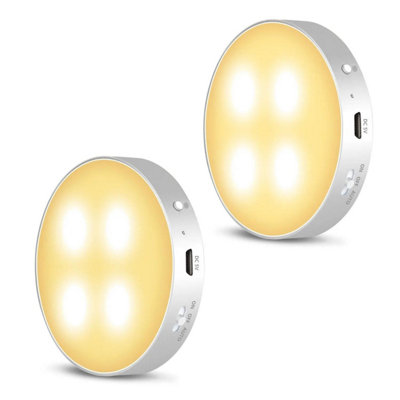 Rechargeable Warm White Indoor Led Motion Sensor Lights With Magnetic & 3M Adhesive PadsTwin PackDaffodil Lec022 from B&Q
