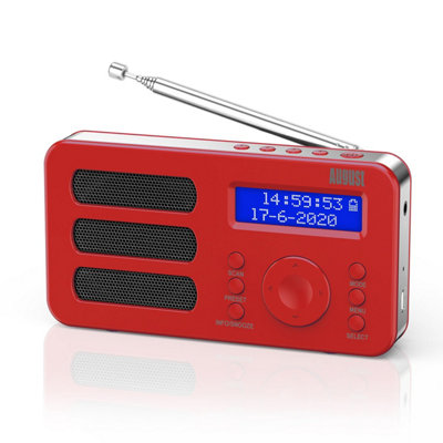 Rechargeable Portable Dab/dab+/fm RadioDual Alarm ClockRdsDrcPrune & Aux OutputAugust Mb225R from B&Q