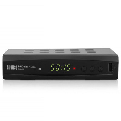 Twin Tuner Pvr Freeview Hd Set Top Box- Record 2 Channels Simultaneously- Usb Pvr & Media Player, Hdmi Scart Output- August Dvb482