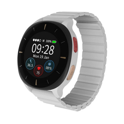 August audar e2-gb senior smartwatch with fall detection, sos alerts, remote wellbeing monitoring, built-in sim, 10 day battery