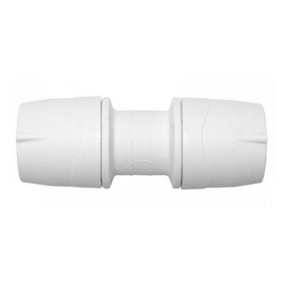 Polypipe Polymax Straight Coupler White 22mm Max022 from B&Q