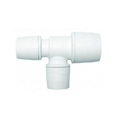 Polypipe Polymax Branch And One End Reduced Tee White 22X15X15mm Max1522 from B&Q