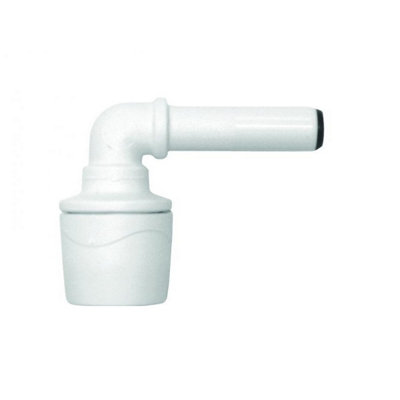 Polypipe Polymax 15mm Spigotx10mm Socket Elbow White Max101510 from B&Q