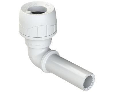Polypipe Polyplumb Enhanced Pb1010Ew 10mm Polyplumb Spigot Elbow (White) from B&Q