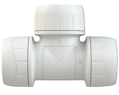 Polypipe Polyplumb EnhancedEqual Tee28mmWhitePb228Ew from B&Q