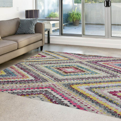 B&Q -  Chateau Tribal Multicoloured Indoor Area Rug 080/150Cm