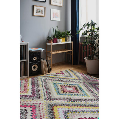 Melrose Chateau Tribal Multicoloured Indoor Area Rug 120/170Cm from B&Q