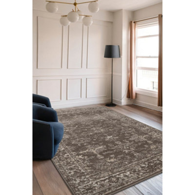 Melrose Colorama Traditional Vintage Faded Indoor Natural X-Large Area Rug 200/290Cm from B&Q