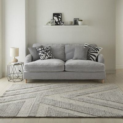 Melrose New Zealand Wool Geometric Design Large Indoor Area Rug 160/230Cm from B&Q