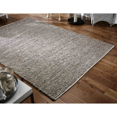 Melrose Hand Woven Taupe Sahara Wool Large Indoor Area Rug 160/230Cm from B&Q