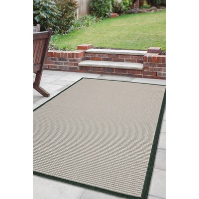 Melrose Eden Border Monochrome Indoor Outdoor Medium Area Rug 3mm Pile Height120/170Cm from B&Q