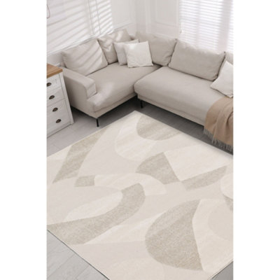 Melrose Turin Concept Natural Patterned Area Rug 160/230Cm from B&Q