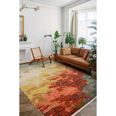 Melrose Persian Inspired Multi Blend Colours Medium Indoor Area Rug 120/180Cm from B&Q