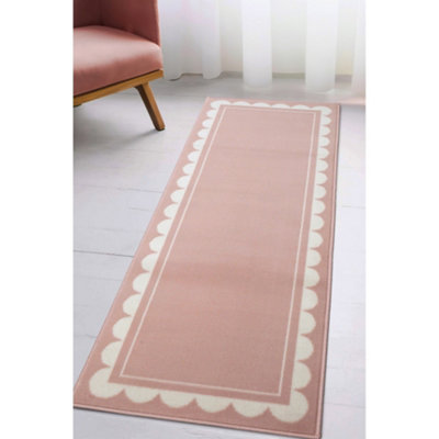 B&Q -  Colorama Scallop Natural Medium Indoor Area Runner Rug 67/200Cm