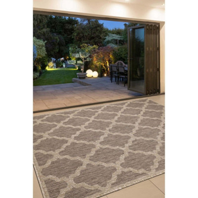 Melrose County Trellis New Natural Patterned Indoor Non-Slip Large Area Rug 160/225Cm