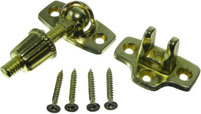 Screw Down Sash Window Fastener Catch Lock Eb Brass Plated With Screws Pack Of 6 from B&Q
