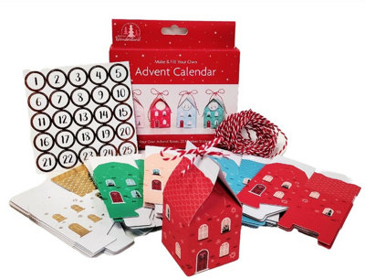 Tallon Christmas Advent Calendar Gift Boxes 25 Make & Fill Your Own Advent Houses Kit