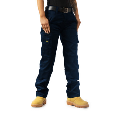 Mig Ladies Navy Cargo Combat Work Trousers (16Regular) from B&Q