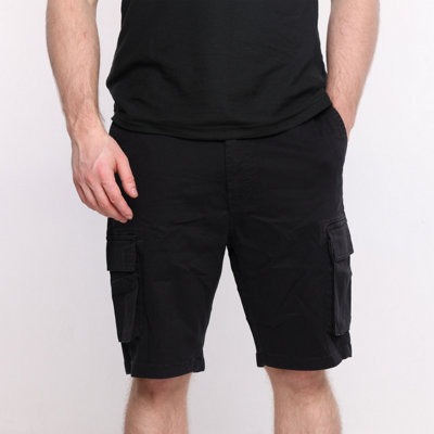 B&Q -  Mig Mens Black Stretch Cargo Chino Shorts (W40)