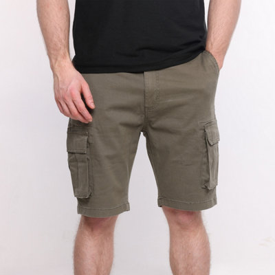 B&Q -  Mig Mens Olive Green Stretch Cargo Chino Shorts (W30)