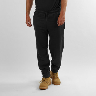 Mig Mens Black Work Fleece Jogging Bottoms (M) from B&Q