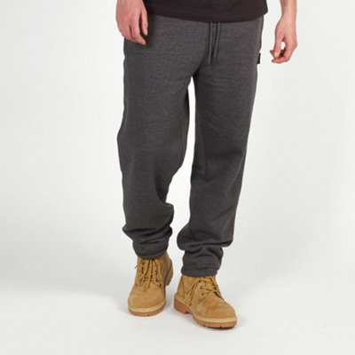 Site King Mens Charcoal Work Fleece Jogging Bottoms (S) from B&Q