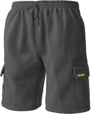 Site King Mens Charcoal Cargo Jogging Bottom Work Shorts (L) from B&Q