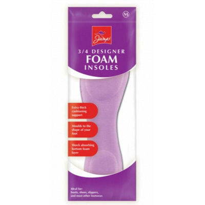 151 Jump 3/4 Designer Foam Plain Insole from B&Q
