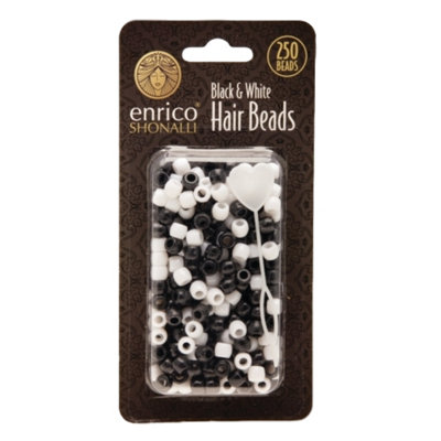 Pack Of 250 Enrico Shonalli Black And White Hair Beads from B&Q
