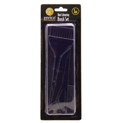 Pack Of 3 Enrico Shonalli Hair Colour Brush Set from B&Q
