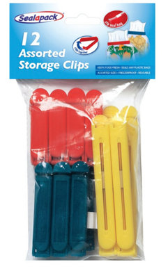 151 Pack Of 12 Assorted Storage Bag Clips from B&Q
