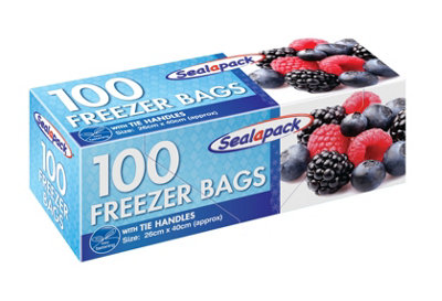 200 FREEZER BAGS LARGE FOOD STORAGE BAGS ON A ROLL 28CM x 28CM FRUIT VEG MEAT - Image 4