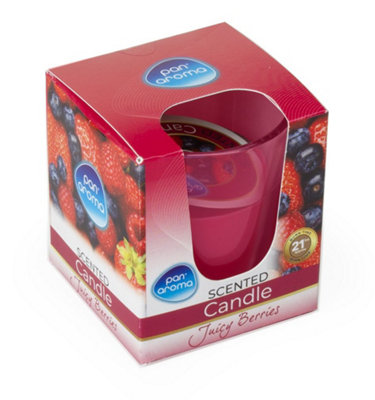  - Wild Berries Or Juicy Berries Scented Clear Glass Candle