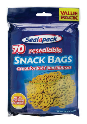  - Pack Of 70 Large Snack Resealable Bags.