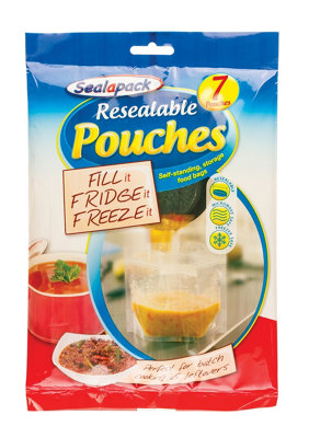 Sealapack 7 Resealable Food Soup Bag Pouches Fridge Freeze 1L Storage Fruit - Image 15