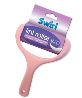 Swirl Sticky Lint Roller Clothes Pet Hair Remover Fluff Dust Lint 60 Sheets from B&Q