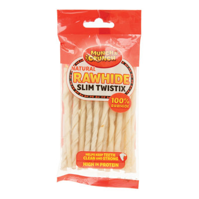 Munch & Crunch Natural Rawhide Twist Sticks 80G X 24 from B&Q