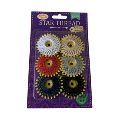 Pack Of 6 Assorted Star Thread from B&Q