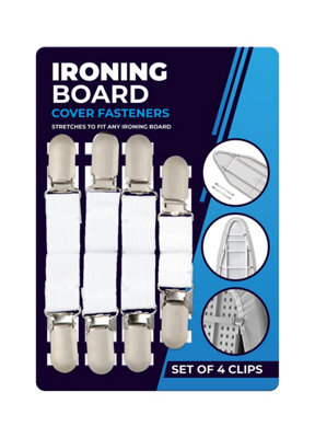 Set Of 4 Iron Board Clips With Metal Ends
