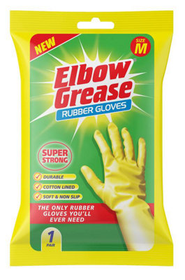 Elbow Grease Super Strong Rubber Gloves Medium - Image 17