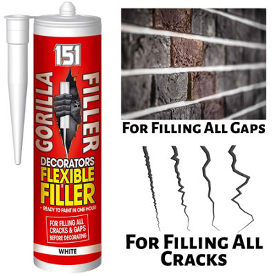 151 Gorilla Filler Decorators Flexible Filler Ready Mixed Wood Cracks Remover 320Ml from B&Q