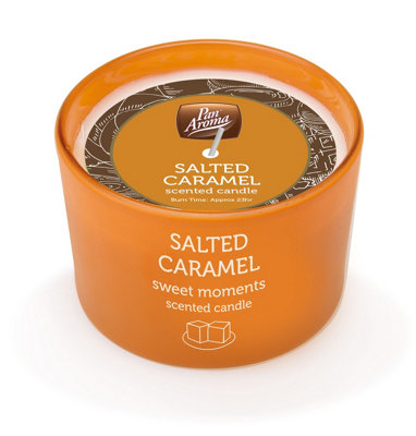 85G Salted Caramel Scented Coloured Jar Candle from B&Q