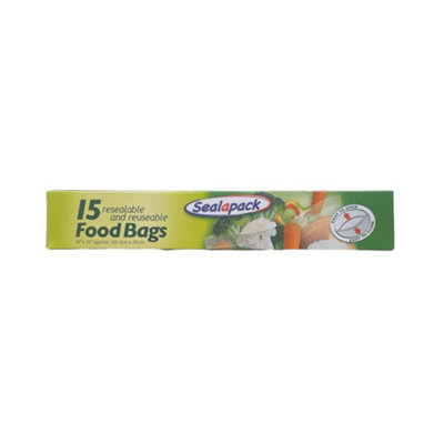Pack Of 15 Resealable And Reusable Food Bags from B&Q