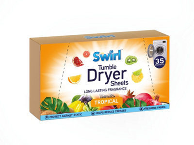 Pack Of 35 Swirl Laundry Sheets Tropical from B&Q