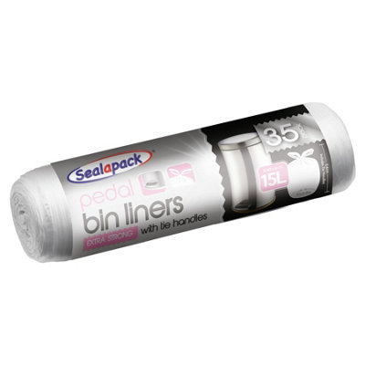 Sealapack Pedal Bin LinersWhitePack Of 35 from B&Q