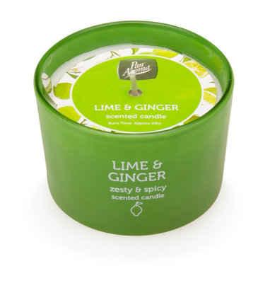 - Lime & Ginger Coloured Jar Candle 85G