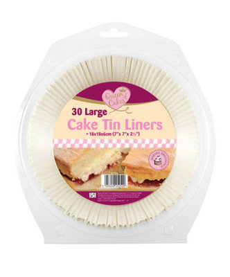 Pack Of 30 Large Cake Tin Liners By Queen Of Cakes from B&Q