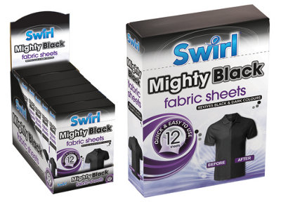 Swirl Pack Of 12 Mighty Black Fabric Sheets - Black - Image 5