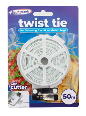 Sealapack Twist Tie With Cutter 50M from B&Q